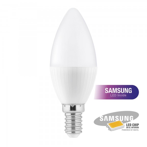 Bomb.led samsung vela e14 5w.fria (caja de 10 unidades)