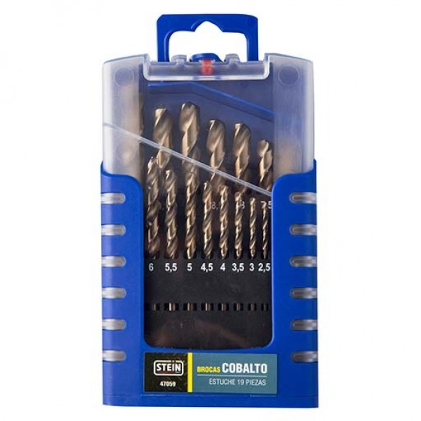 Broca cobalto  1 a 10 mm. 19 pcs.