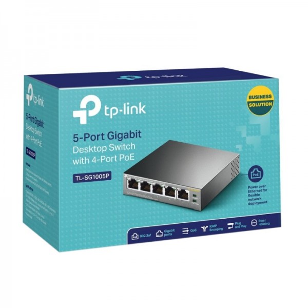 Tp-link tl-sg1005p switch 5xgb 4xpoe