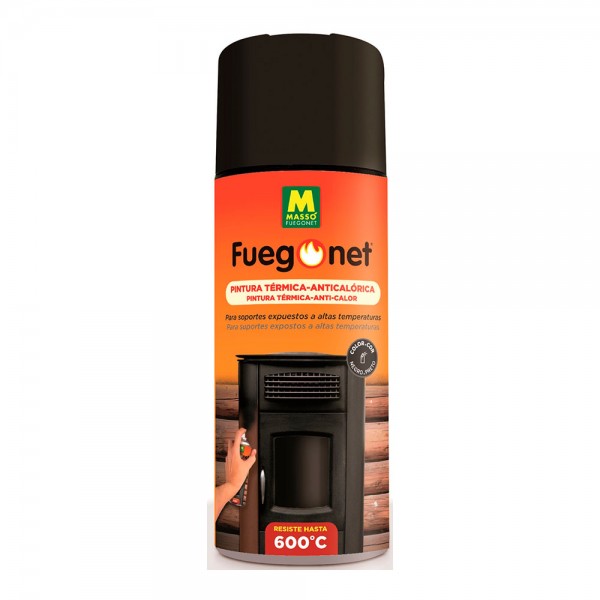 Pintura en spray anticalórica hasta 600° negro 400 ml