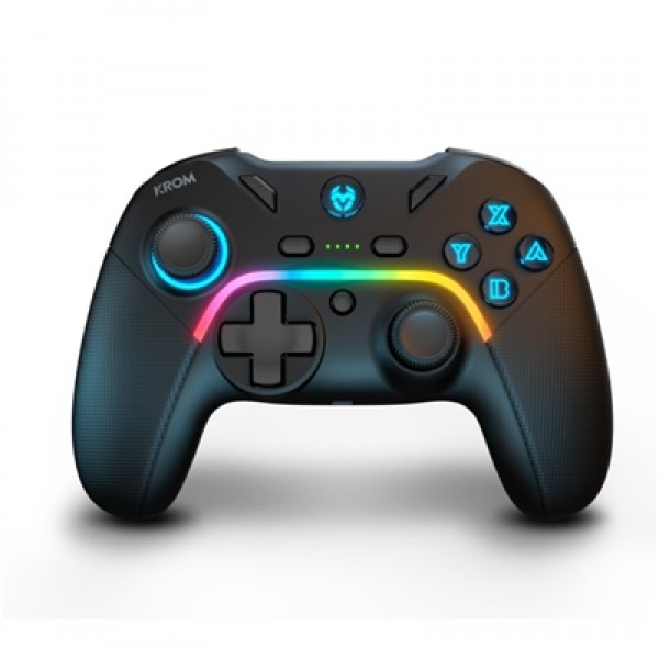 Krom gamepad kayros wireless rgb pc/switch/android