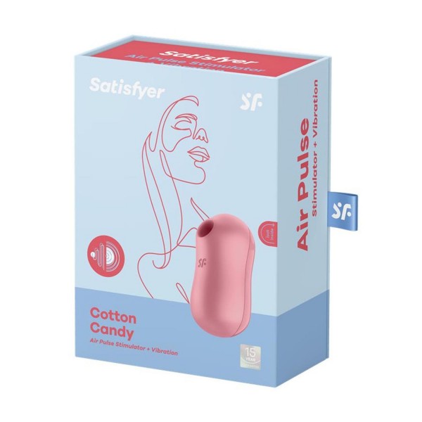 Satisfyer cotton candy estimulador de aire rojo claro 1un