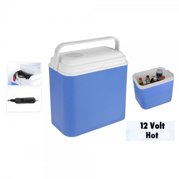 Nevera de camping 24 l 12 v dc adaptador coche 39 x 24 x 39 cm