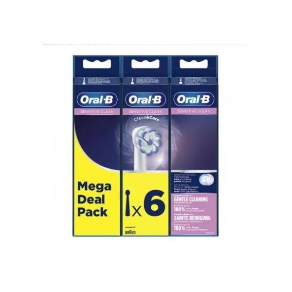 Oral B Recambio Sensitive Clean 6 Cabezales