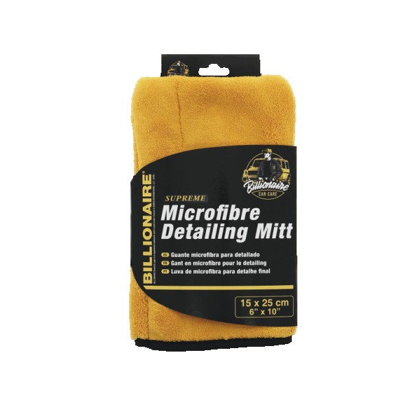 Guante de Lavado Supreme de Microfibra Billionaire Cuida la Carrocería Sin Arañazos Guante Sueva de Detalle 15x25 cm