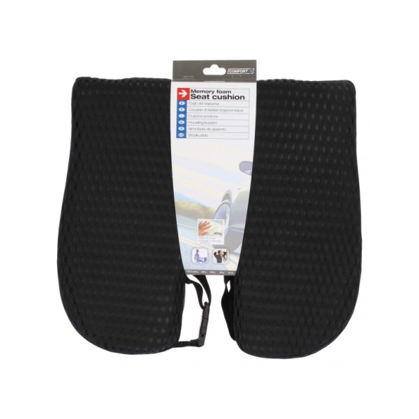 Cojín Viscoelastico de Asiento Ortopédico de 42cm x 40 cm, con Espuma de Memoria para Alivio del Dolor de Cóccix