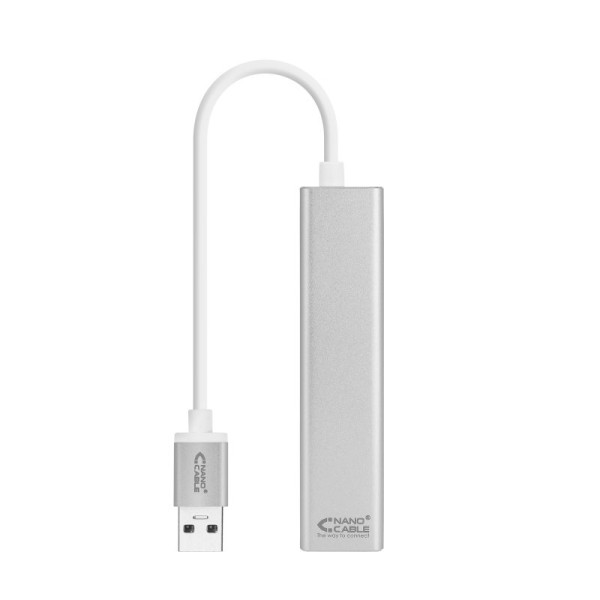Nanocable conversor usb 3.0 ethernet + 3xusb 3.0