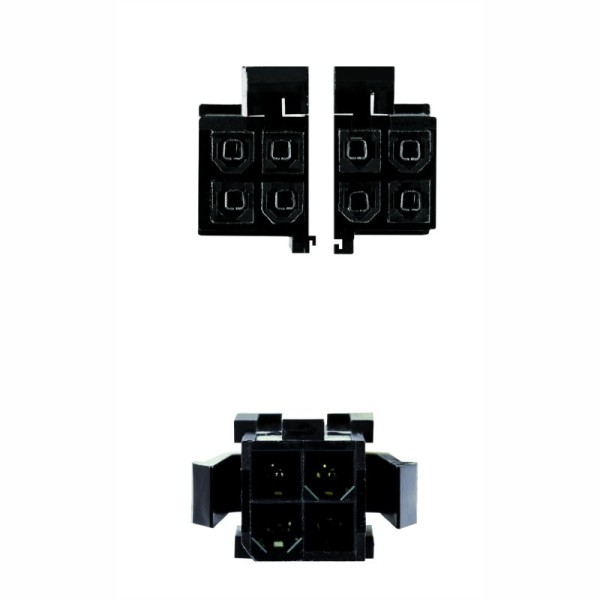 Nanocable cable alimentación 4pin/h-4+4pin/m, 15 c