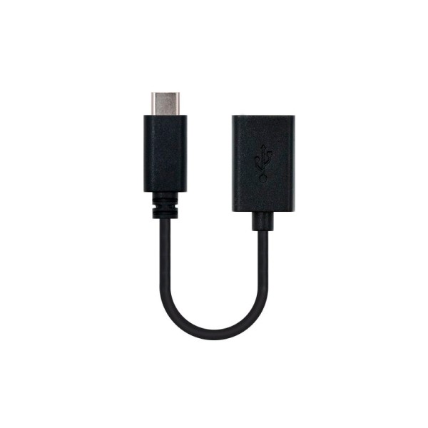 Nanocable cable usb 2.0 3a, usb-c/m-a/f, 15cm