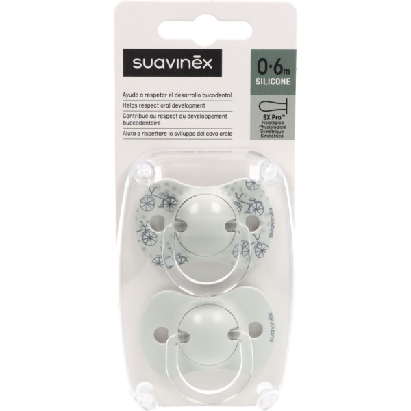 Suavinex Chupete Fisiologico Sx Pro Silicona 0-6m X2