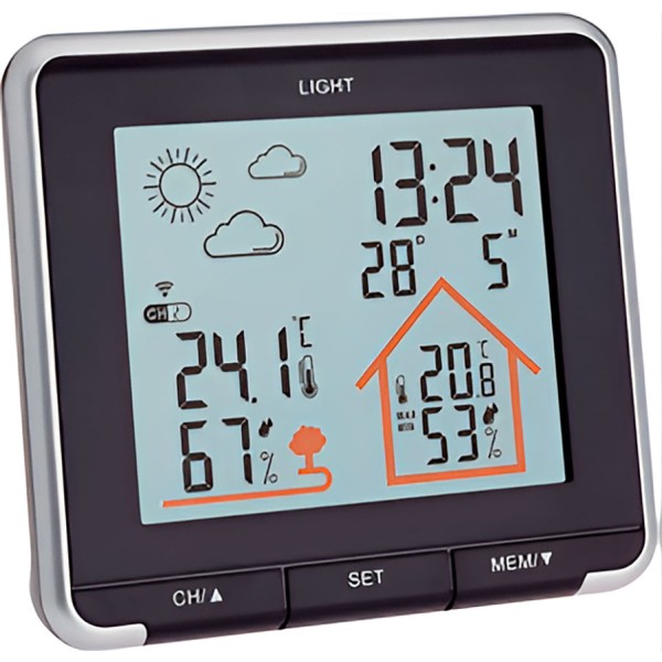 Estación meteorológica inalámbrica, 13,5 x 2,5 x 12,5 cm
