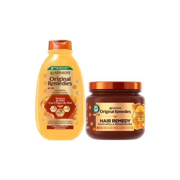 Original Remedies tesoros de miel champu 250ml + mascarilla 340ml