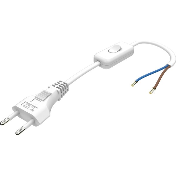 Conexión c/interr.3a.1,5mt.2x0,75mm.bl