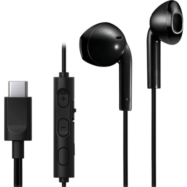 Jvc ha-fr17uc black / auriculares de tipo botón con usb-c