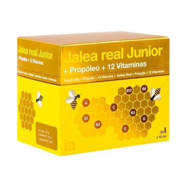 Interapothek Jalea Real Junior Propoleo y Vitaminas 20 Viales 10 ml