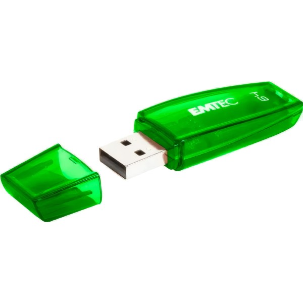 Emtec c410 color mix verde transparente / pendrive 64gb usb-a 2.0