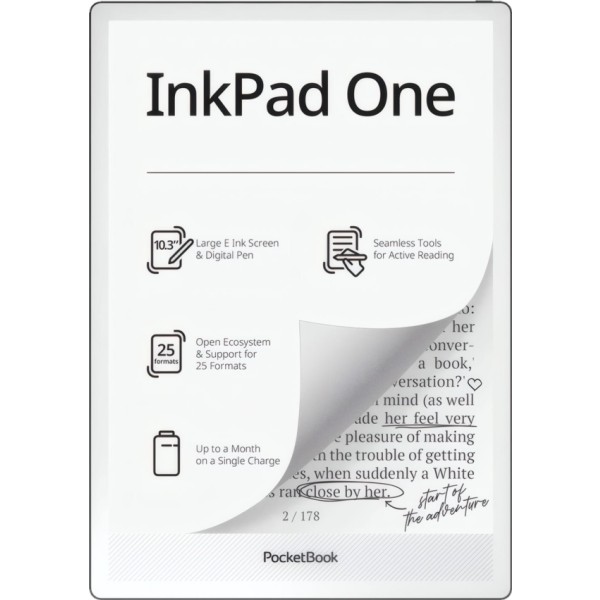 Pocketbook inkpad one matte black / lector de libros electrónicos 10.3" 32gb